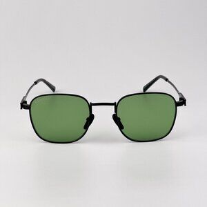 Gucci GG1876S 004 Sunglasses – Black Metal Square Frame with Green Lenses